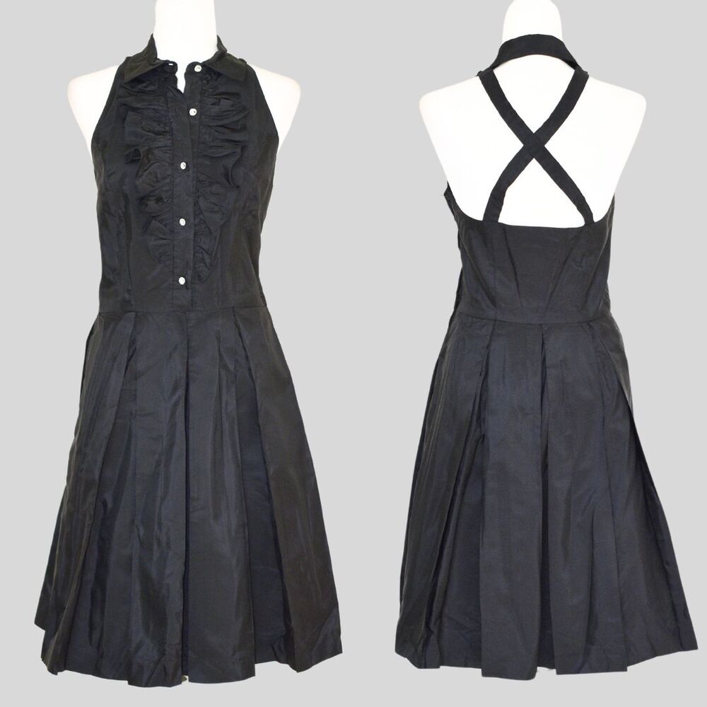 Elegant Black Halter Dress